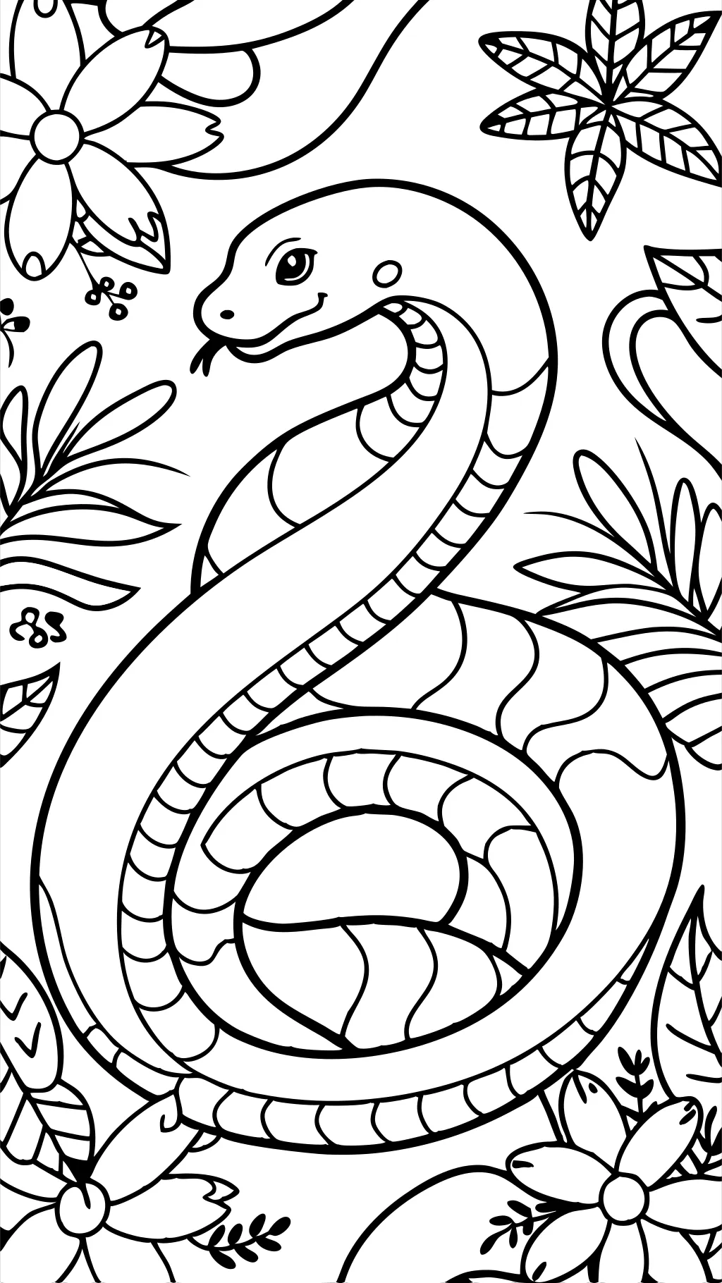 coloriage de serpent